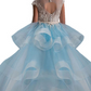 Jewel Neck Applique Sleeveless Long Kids Wedding Dress