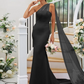 One Shoulder Sleeveless Long Mermaid Maxi Bridesmaid Dress