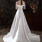 White Off-Shoulder Sleeveless Mermaid Wedding Dress