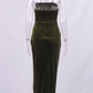 Strapless Thigh High Split Long Prom Dress