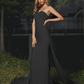 Oblique Shoulder Sleeveless Mermaid Maxi Bridesmaid Dress