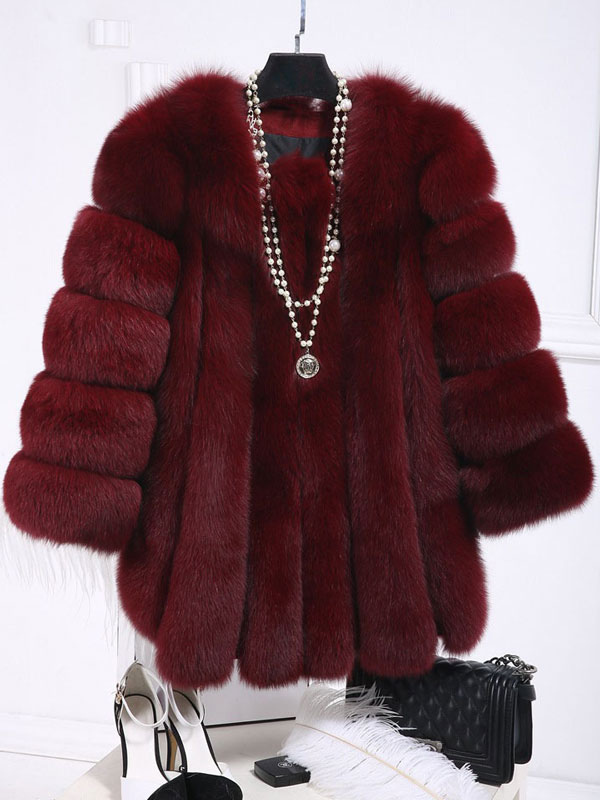 Open Front Fur Long Coat