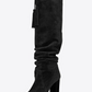 Suede Knee-High Slouch Boots