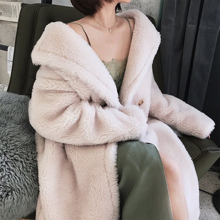 Oversized Long Teddy Coat