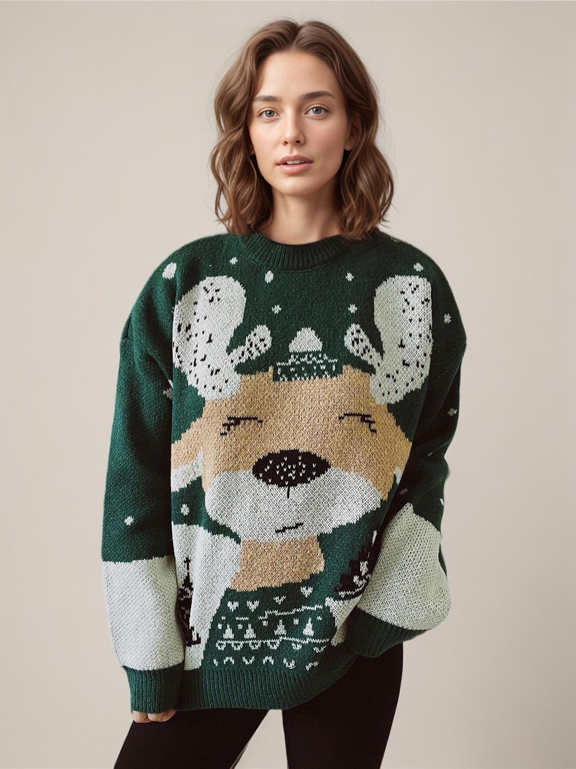 Christmas Pattern Long Sleeves Sweater