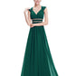 V-Neck Double Shoulder Banquet Evening Dress