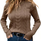 Long Sleeves Knitted Turtleneck Pullover Sweaters