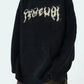 Skull Jacquard Hooded Pullover Sweater