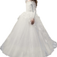 Lace Butterfly Applique Full Sleeves Kids Wedding Dress