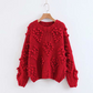 Cozy Hand-Knitted Round Neck Sweater