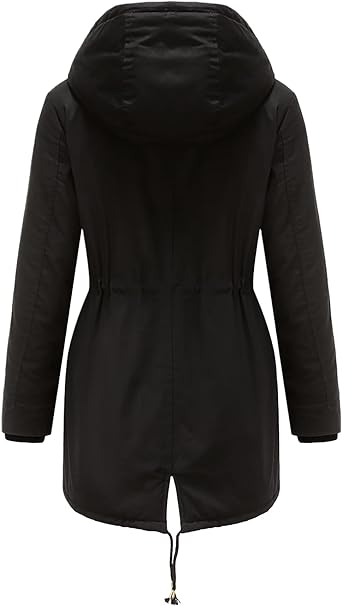 Fleece-Lined, Windproof Mid-Length Coat