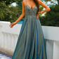 Spaghetti Strap Sleeveless Long Prom Dress