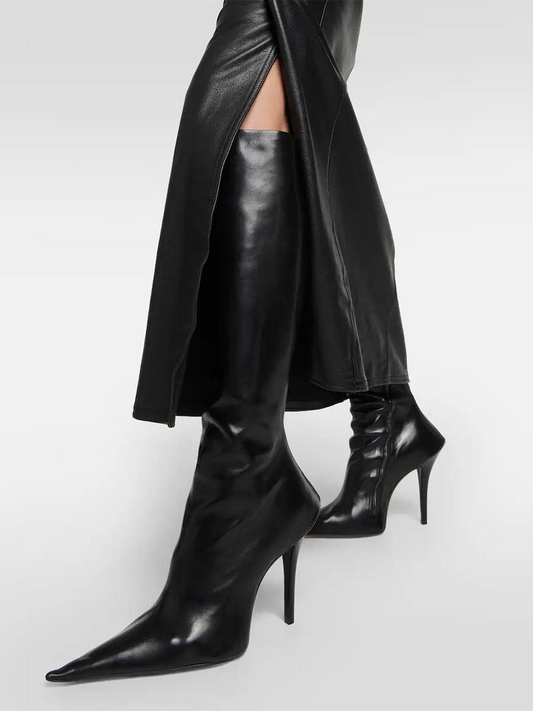 Elegant High Heel Knee-High Boots