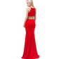 Simple Sleeveless Fishtail Long Evening Dress