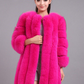 Open Front Fur Long Coat