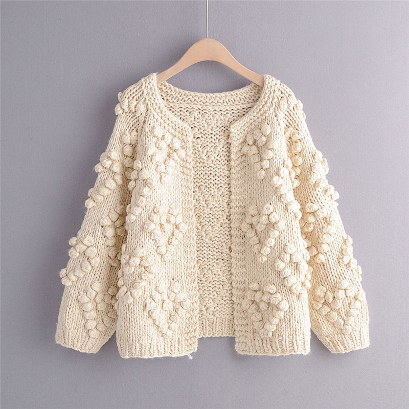 Knited Soft Heart Shape Cardigan