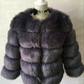 Faux Fur Open Front Bubble Coat