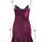 Sequin Strapless Sleeveless Short Prom Dress