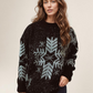 Snowflake Pattern Pullover Sweatshirt