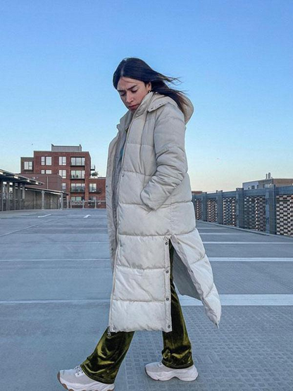 Long Hooded Puffer Coat