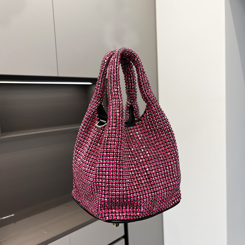 Luxe Crystal Bucket Bag