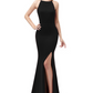 Simple Sleeveless Fishtail Long Evening Dress