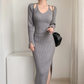 2 Piece Knitted Sweater Dress