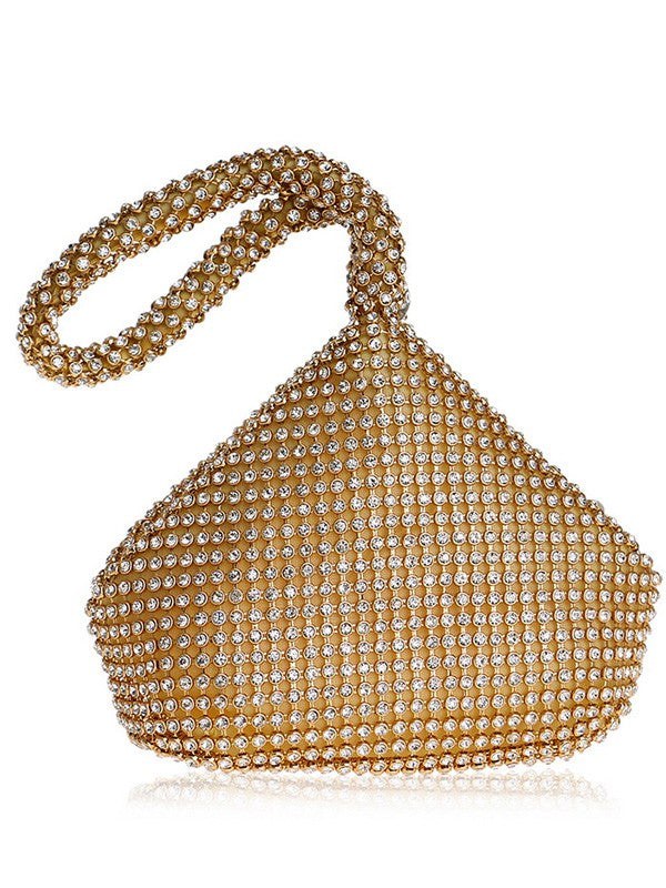 Rhinestone Diamante Chainmail Pouch