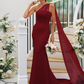 One Shoulder Sleeveless Long Mermaid Maxi Bridesmaid Dress