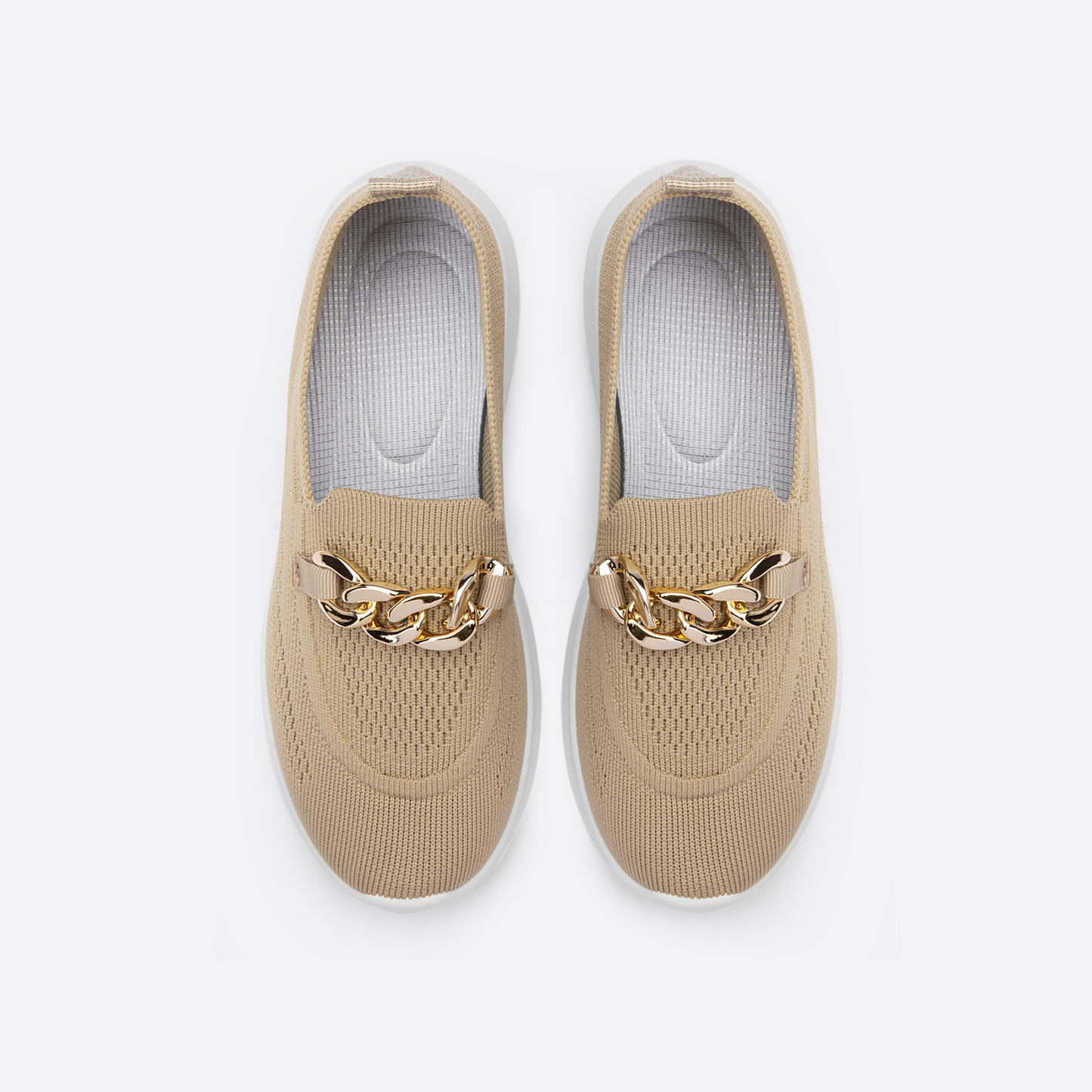 Chain Decor Mesh Comfort Loafers