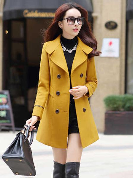 Turndown Collar Pea Coat