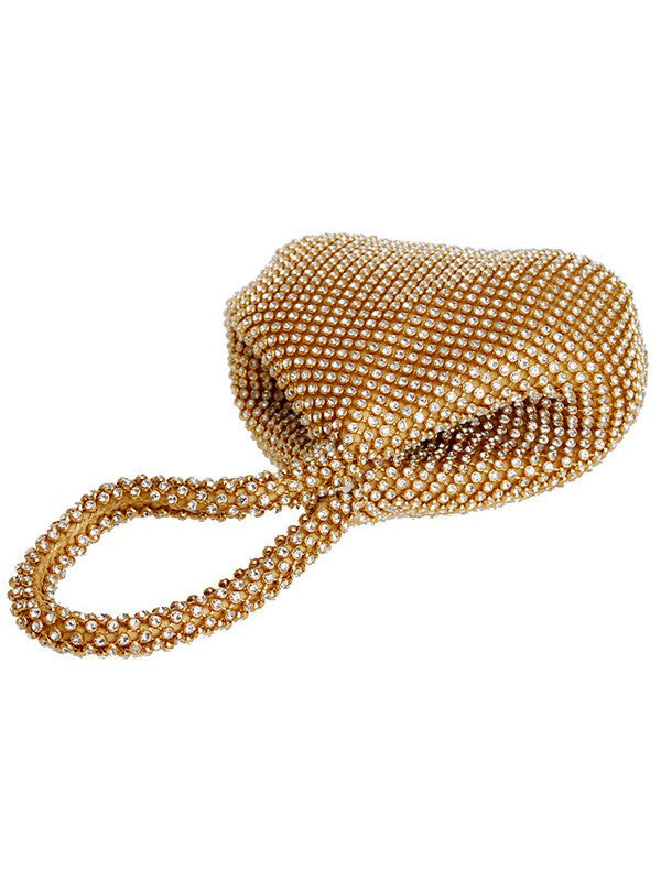 Rhinestone Diamante Chainmail Pouch