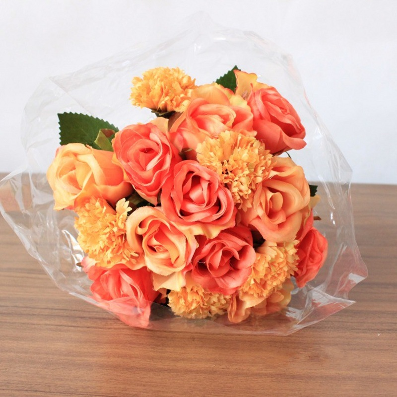 Orange Artificial Bridal Bouquet