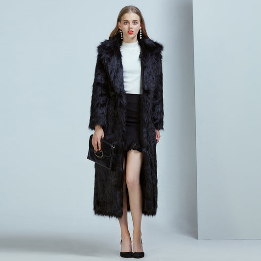 Women Long Faux fur Coat