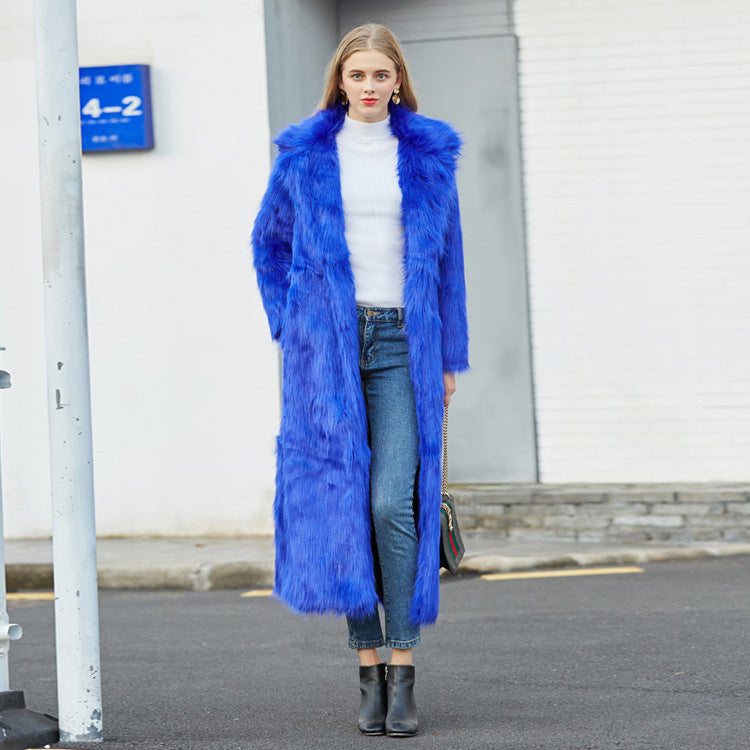 Women Long Faux fur Coat