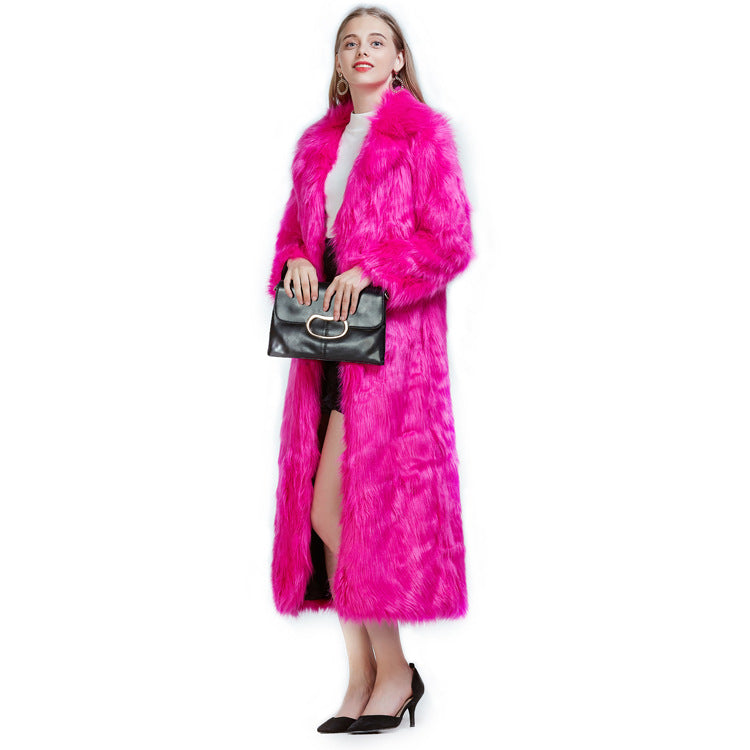 Women Long Faux fur Coat