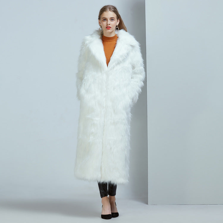 Women Long Faux fur Coat