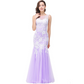 Sheath Appliques Lace Sweep Train Tulle Dress