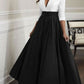 Black Satin V-Neck Half Sleeves A-Line Wedding Guest Dress