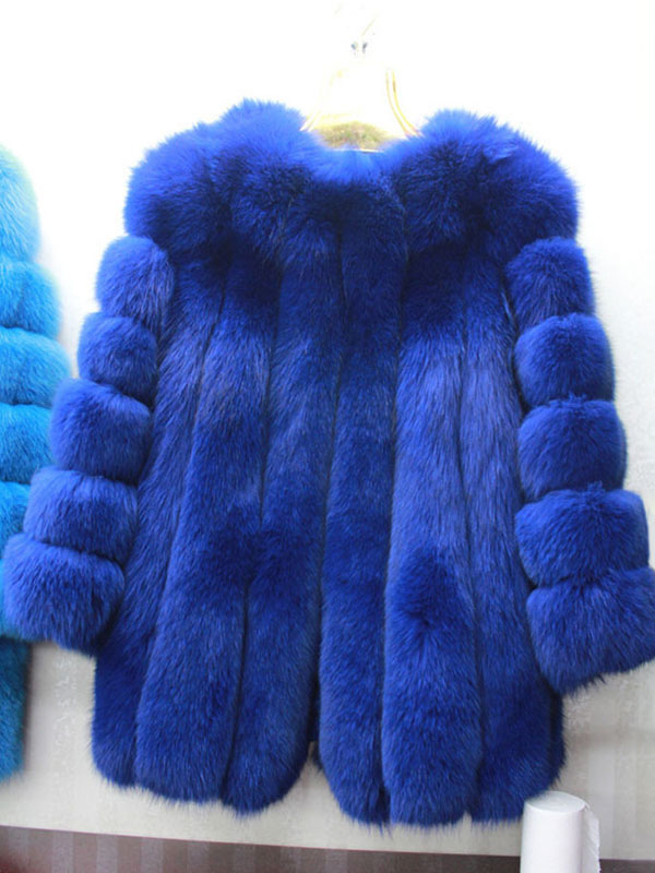 Faux Fur Full Sleeves Bubble Coat