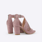 Open Toe Hollow Wedge Chunky Heel