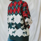 Knitted Elk Printed Pullover Sweater