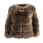 Faux Fur Open Front Bubble Coat