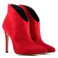 Suede Pointed Toe High Heel Ankle Boots