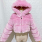 Faux Fur Hooded Bubble Coat