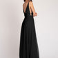 Deep V-Neck Sleeveless A-Line Zipper Pleated Tulle Party Dress