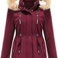 Faux Fur Hooded Fleece-Lined Long Coat