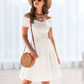 Fashion Short Sleeve Stripe Print Dress