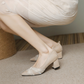 Perfect Bridal Sally Taupe Satin Mid Heel Court Shoes