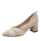 Perfect Bridal Sally Taupe Satin Mid Heel Court Shoes